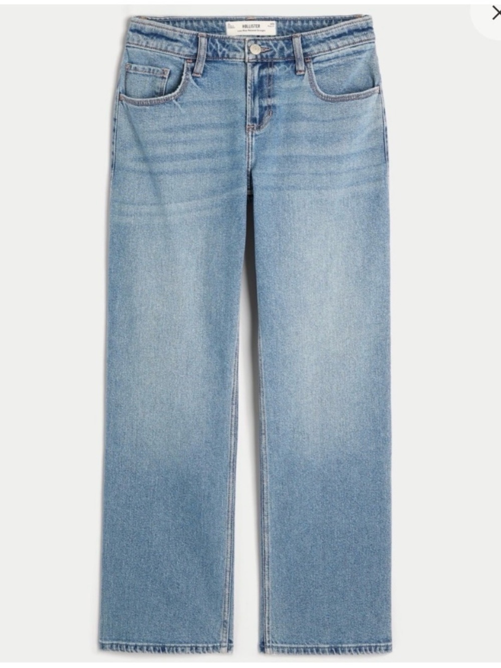 NWT Hollister Women's High Rise Medium Wash Straight-Leg Jeans